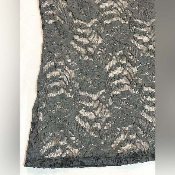 Express Best Loved Bra Cami Elegant Lace Stretch Top in Green/Tan XS - Picture 2 of 11